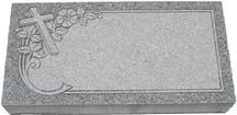 Barre Grey American Gray flat granite marker St. Charles Cemetery